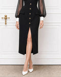 Retro Heritage Grace Sheer Sleeve Midi Dress