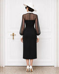 Retro Heritage Grace Sheer Sleeve Midi Dress