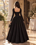 Pure Cotton Square Neck A-Line Maxi Dress