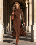 Wasteland Core Slim Fit Cowl Neck A-Line Dress