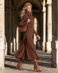 Wasteland Core Slim Fit Cowl Neck A-Line Dress