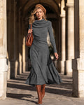Wasteland Core Slim Fit Cowl Neck A-Line Dress