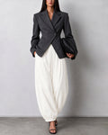 Standout Asymmetry Blazer and Balloon Jogger Pants Set