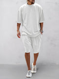 Casual Loose Fit Solid Sports Sets