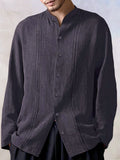 Casual Cotton Linen Loose Fit Shirt Shirts coofandystore Black M 