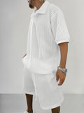 Trendy Breathable T-shirt Set Sports Set coofandy 