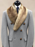 Comfy Double-Breasted Tweed Coat Coat coofandy 