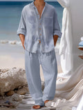 Casual Breathable 2-Piece Shirt Set Sets coofandy 