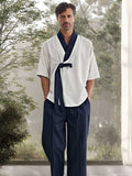 Stylish Color Block 100% Cotton Sets Sets coofandy 