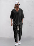Casual Trendy 2-Piece T-shirt Set Sets coofandy 