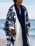 Ethnic Style Printed Outerwear Robe Set Sets coofandy 