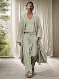 Comfy Quiet Luxury 3-Piece Outfits Sets coofandy Grey M 