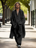 Minimalist Solid 3-Piece Outfits Sets coofandy Black M 
