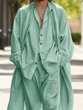 Minimalist Solid 3-Piece Outfits Sets coofandy 