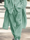 Minimalist Solid 3-Piece Outfits Sets coofandy 
