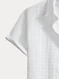 Leisure Textured 2-Piece Shirt Outfits Sets coofandy 