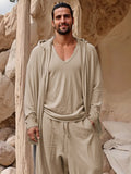 Casual 3-Piece Hooded Set Sets coofandy 