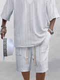 Casual Stretch Jacquard Knit 2-Piece Set Sets coofandy 