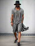 Stylish Lightweight 3-Piece Outfits Sets coofandy Gray M 
