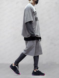 Casual 100% Cotton Word Printed Tracksuit Set Sets coofandy 