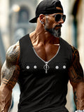 Stylish Textured Athletic Tank Top Tank Tops coofandy 