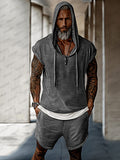Hooded Street Luxe Tank Top Set Sets coofandy Dark Gray M 
