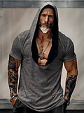 Stylish 100% Cotton Hooded T-shirt Set Sets coofandy 