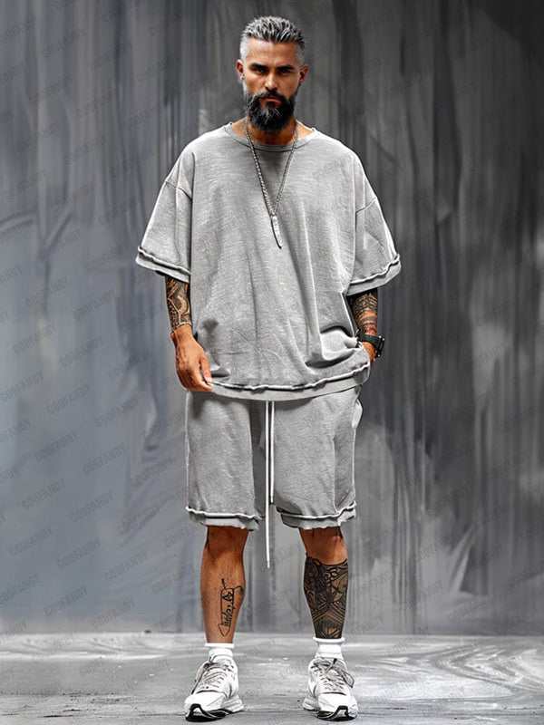 Leisure Loose 2-Piece Matching Sets Sets coofandy Gray M 