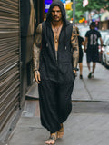 Cozy Sleeveless Zipper Hooded Jumpsuit Jumpsuit coofandy Black M 