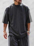 Classic Stripes 100% Cotton Tracksuit Set Sets coofandy 