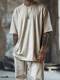 Soft Stretch T-shirt Jogger Pants Set Sets coofandy 