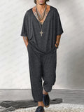 Soft Stretch 2-Piece Matching Set Sets coofandy Dark Grey M 