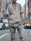 Simple Essential T-shirt Jogger Pants Set Sets coofandy 