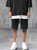 Leisure Trendy Color Block Tracksuit Set Sports Set coofandy 