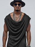 Stylish Draped Sleeveless Top Tank Tops coofandy 