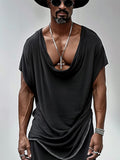 Stylish Drape Neck T-shirt Set Sets coofandy 