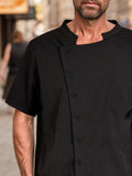 Contemporary Urban Asymmetric Shirt Shirts coofandy 