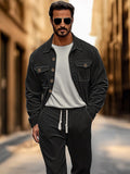 Utility-Inspired Streetwear Set Sets coofandy 