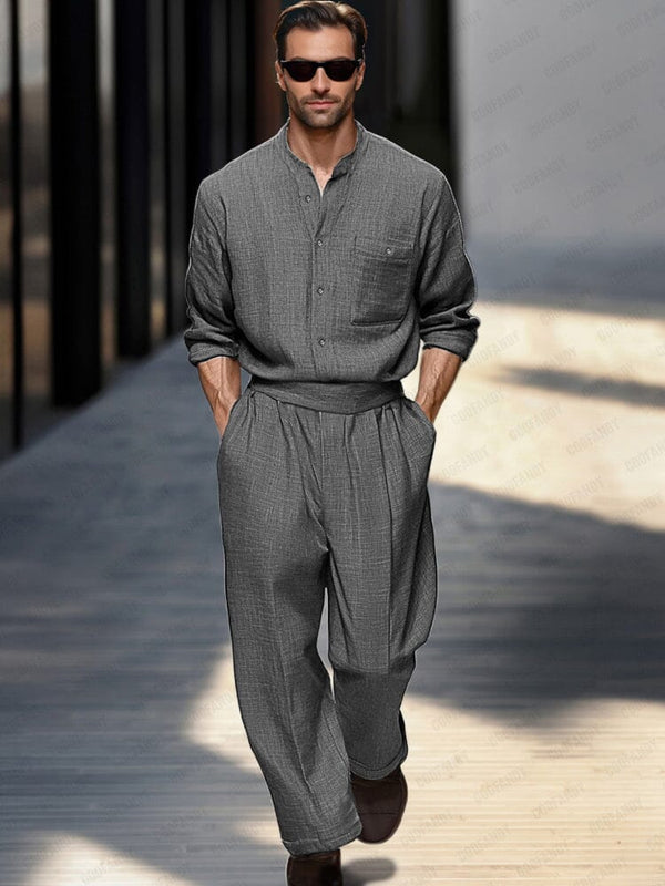 Modern Timeless Cotton 2-Piece Set Sets coofandy Dark Gray M 