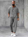 Minimalist 2-Piece Matching Sets Sets coofandy Gray M 