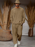 Timeless Comfy 3-Piece Matching Set Sets coofandy Khaki M 