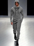 Unique Warm Slim Fit 2-Piece Set Sets coofandy Light Grey M 
