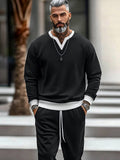 Urban Fashion Colorblock Tracksuit Set Sets coofandy 