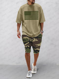 Casual Ethnic Print Sports Set