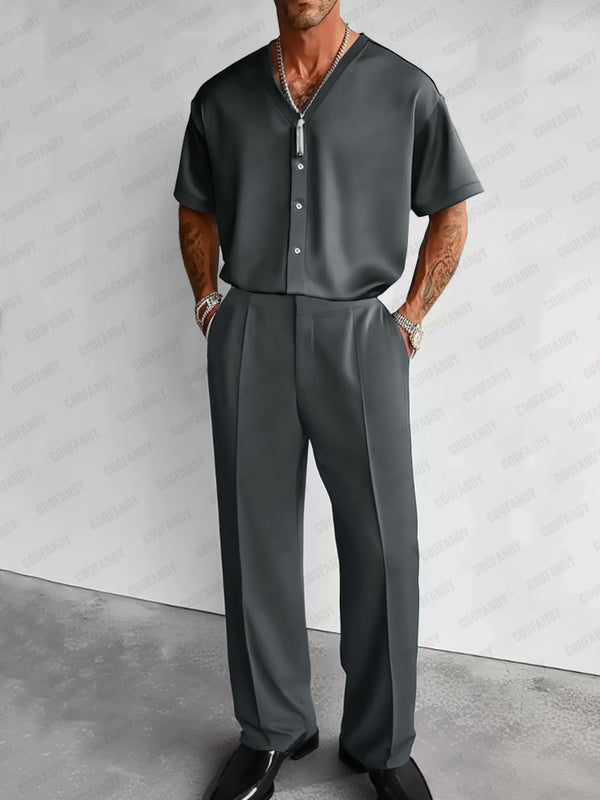 Modern Relaxed Fit Shirt Pants Set