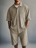 Essential Relaxed Fit Shirt Shorts Set