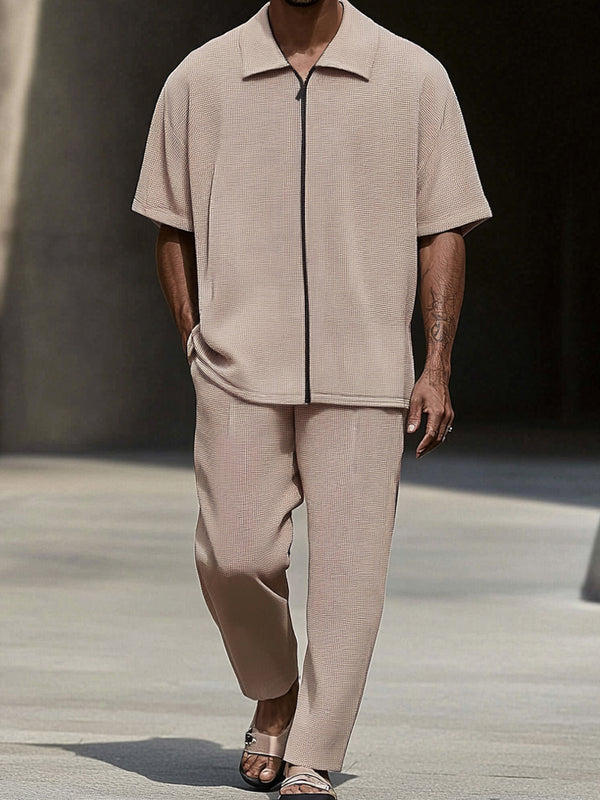 All-Day Comfort Textured Casual Set