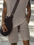 Summer Openwork Knit Matching Set