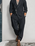 Trendy Zipper Closure Cotton Suit Set