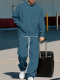 Versatile Relaxed Fit Sweatshirt Pants Set
